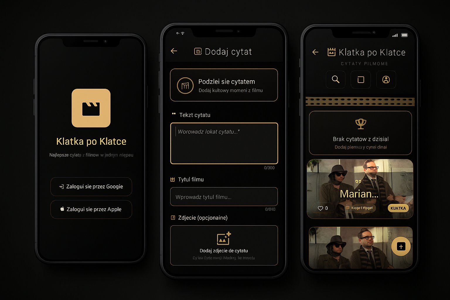 Klatka po Klatce - Screeny aplikacji
